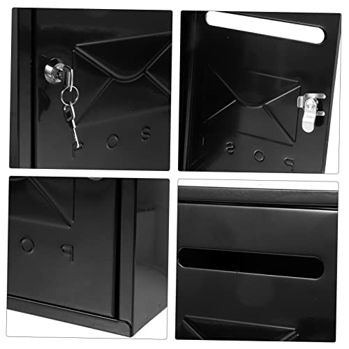 Abaodam Mailbox Suggestion Box With Lock Wall Mount Mailboxes Metal Mailboxes For Outside Lockable Letterboxes Lock Drop Box Locking Mailbox Locking Post Box Mailbox For Home Retro Mailbox #TOP4