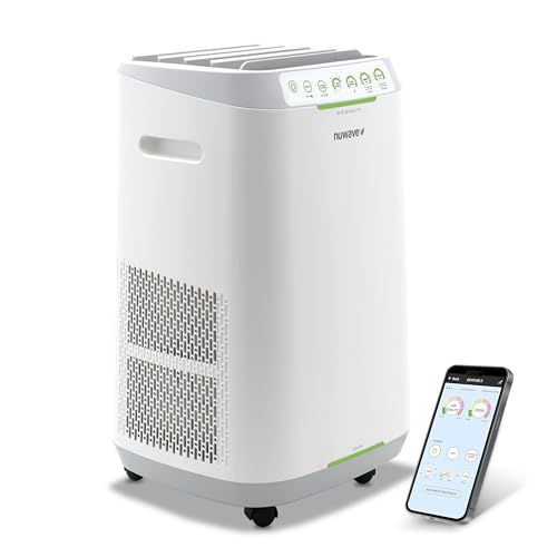 Nuwave Forever Smart Air Purifier for Home, Never Replace Air Filter System, Patented 7-Stage Filtration, Cleans Large Room up to 2,002 Sq Ft, Adjustable Flow Panel, Washable & Reusable Filters