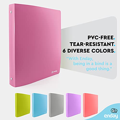 1/2\" Poly 3 Ring Presentation View Binder with Pocket Allows for Quick Loading of Spine Inserts and Prevents Gapping and Mis Alignment of Rings (Pack of 6) - by Emraw