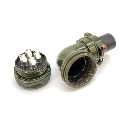 Conector de 4 pines en ángulo recto para optimizar cableado industrial MS3108A32-17S 5