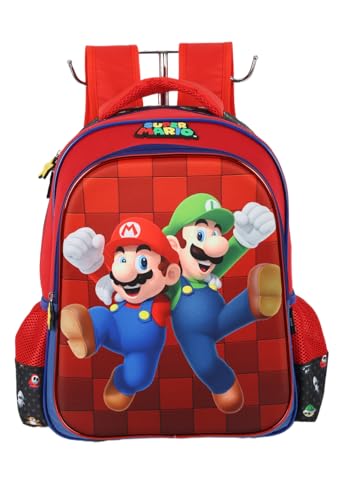 Mochila Costas Escolar Super Mario Bros Licenciada New - Mario (Preto)