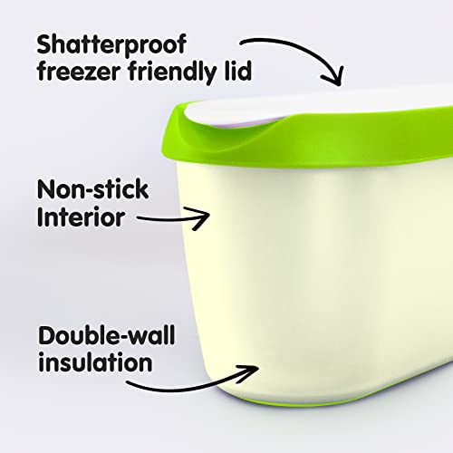SUMO Ice Cream Containers for Homemade Ice Cream - 1.5 Quart, Reusable Storage Tubs with Lids (4 Containers, Multicolored) - Thumbnail 3