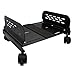 IO Crest Mobile Desktop Tower Computer Metal Floor Stand Rolling Caster Wheels with Tall Support Walls and Adjustable Width from 5