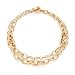 Produktbild JEWELS BY LEONARDO Armband Clip & Mix Suzanne  doppelreihiger Arm-Schmuck aus goldfarbenem Edelstahl  zwei unterschiedlich große Kettenglieder  19,5 cm Länge  Schmuck Geschenk für Frauen  025595