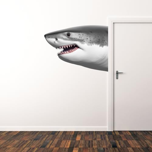 Vinilo Decorativo Cabeza de Tiburón para Pared miniatura 6