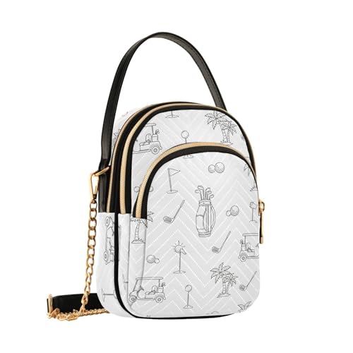Image of MCHIVER Golf Crossbody Bag for Women Cell Phone Purse Wallet with Removable Chain Shoulder Handbag