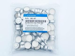 A Pack 20ml Crimp headspace Sample Bottle Cap pad Silver Aluminum Cap PTFE Silicone pad 5183-4477