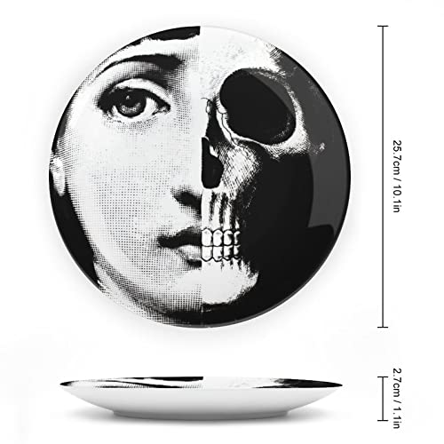 Miunv Lina Cavalieri Plate, Wall Decorative Plate, Mysterious Face Plate Wall Hanging Decoration,Including Bracket And Special Spring Hook #TOP1