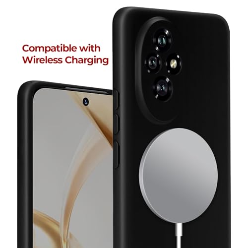 32nd Liquid Silicone Case Cover for Honor 200, Slim and Durable Protective Case - Black - Image 4
