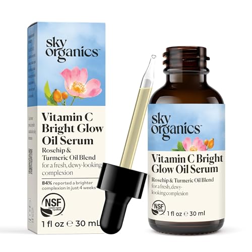 Sky Organics Bright Glow Face Serum,Vintamin C Serum, Helps Rejuv...