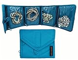 Yazzii Craft Travel Wallet - Portable & Multifunctional Craft Purse - 4 Pocket Holder for Notions, Credit Cards, Jewelry, Accessories, Medicine, & More! Aqua