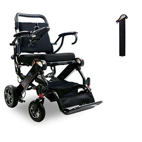Elite Foldable Electric Power Wheelchair, Supports up to 265lb, Weighs only 50lb, 12