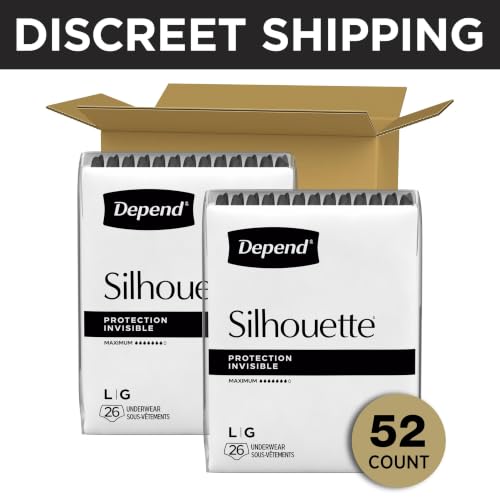 Image of Depend Silhouette Incontinence Underwear for Women, Large, 52 Count
