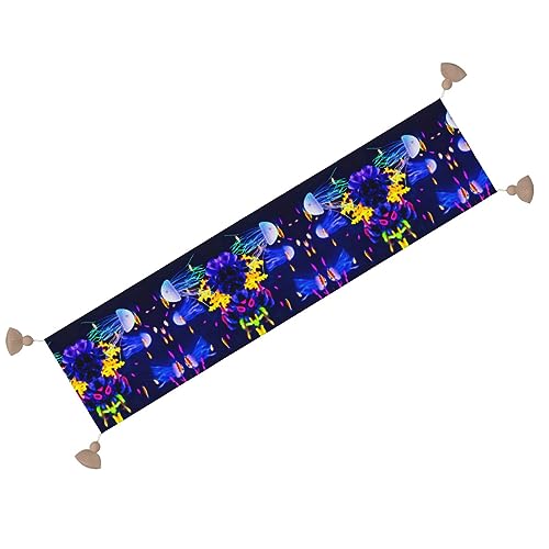 Chemin de table de Noël 152 cm avec pompons et motif marin