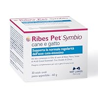 NBF Lanes | Johannisbeere Pet Symbio Hund und Katze, 30 Appetitive Pastesticks 60 g, unterstützt die normale Regelmäßigkeit der Haut-Darm-Achse