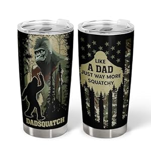 Gifts For Dad – Birthday Gifts For Dad From Daughter Son Kids Wife, Father’s Day Gifts, Presents For Dad, Gifts for Men, Bonus Dad, Step Dad – Stainless Steel Tumbler 20oz – Dadsquatch Like A Dad