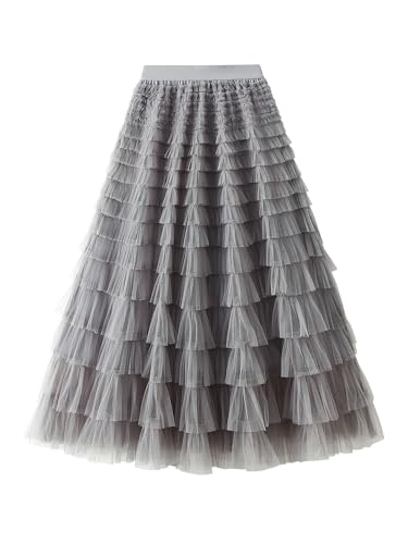 Jupe en tulle plissée confortable grâce à sa taille élastique ajustable LYSINK