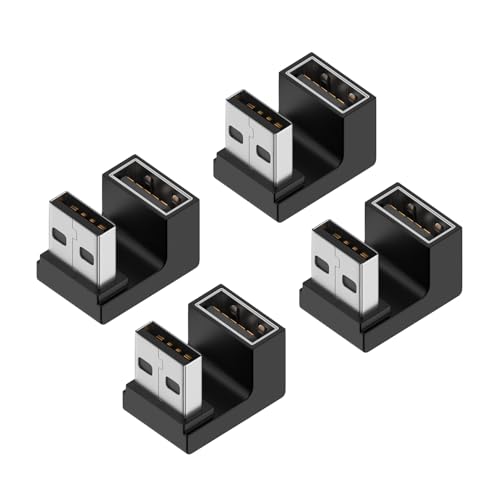 ���{�̒������ MSL FORCE USB-A�I�X to USB-A���X USB3.2 �ϊ��A�_�v�^ 10Gbps �����f�[�^�]�� L�� U�� ���p 3A ���^ �y�� �v���O&�v���C wxm (4�Z�b�g, C�^�C�v)