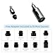 longcheer Kitchen Pull Down Faucet Head Replacement with nine Adapters - three Function Kitchen Faucet Spray Head, Pull Out Kitchen Sink Tap Sprayer Nozzle (Gold)