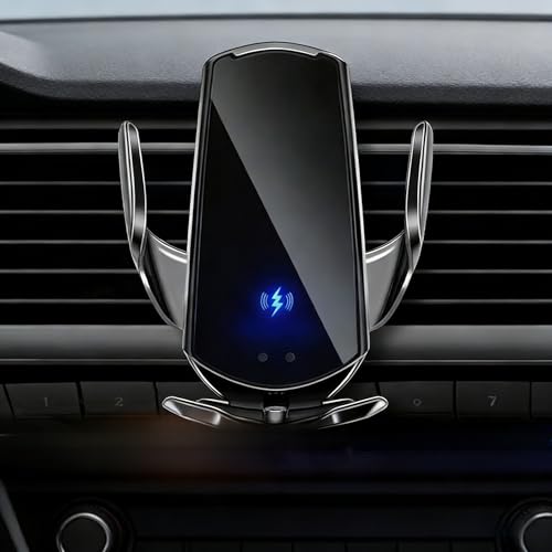 Smart Wireless Car Charger – Automatic Magnetic Mount with 0.1S Fast Charging, Vent Clip Holder for All Smartphones