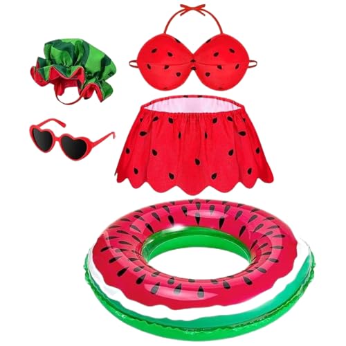 Disfraz de animal hawaiano de verano para | Estatua de animales Bikini con sombrero y gafas - Decoración para balcón, jardín, césped, terraza, festivo