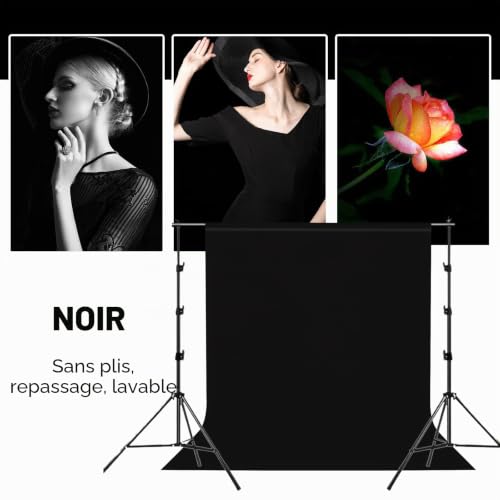 Fond noir photo studio pour mode pour corriger les reflets gênants