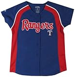 MLB Girl's Colorblocked Raglan Button Down Jersey
