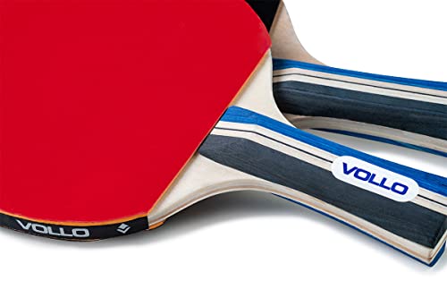 Vollo Kit Tênis de Mesa 2 Raquetes + 3 Bolas
