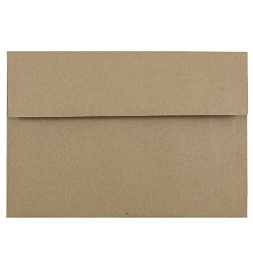 JAM PAPER A10 Premium Invitation Envelopes - 6 x 9 1/2 - Brown Kraft Paper Bag - Bulk 500/Box