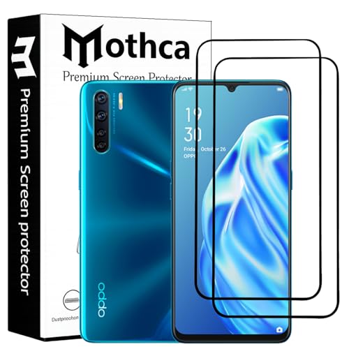 Image of Mothca Military-Grade Tempered Glass Compatible for Oppo F15 / F17 / Vivo V20 / V20 SE with Edge to Edge Coverage - Case Friendly, Anti-Scratch & Bubble-Free Installation Kit (Pack of 2)