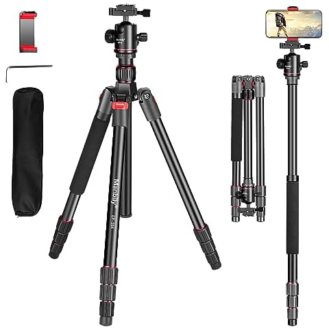 Manbily 60" Aluminium Tripod with Monopod Cover