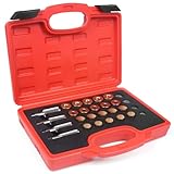 JMMRRR Oil Pan Drain Plug Repair Kit, 64pcs Oil Pan Thread Repair Rethreading Tool Kit, Oil Repair Special Automotive Threaded Screws Drain Oil Pan Tool Kit M13 M15