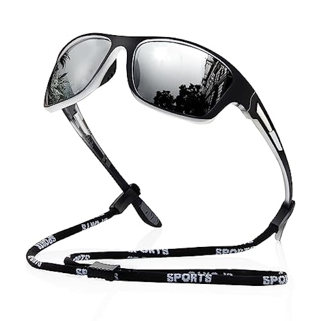 suoso Polarized Sports Sunglasses for Men: UV400 Protection Glasses Womens Wrap Around Goggles for Driving Fishing