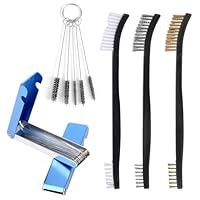 BOXOB Vergaser Reinigungsset, Brennerspitzenreiniger aus Edelstahl 26 Aluminiumnadeln 5 Nylonbürsten 3 Doppelseitige Polierbürsten für Motorrad-ATV-Schweißgeräte