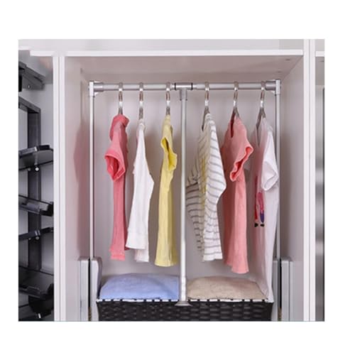 Tringle de penderie rabattable réglable pour armoire trop haute - 6