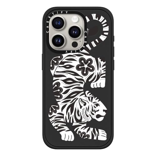 CASETiFY CpNg iPhone 15 Pro P[X [MILKi (4x MIL-STD-810G) / 2.5m̗NA] - Silver Tiger - }bgubN