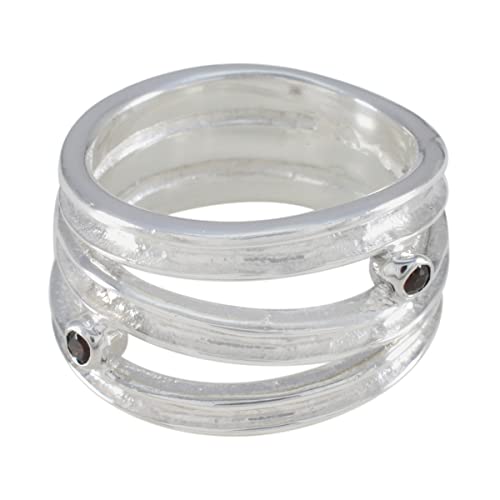 Bague en argent sterling 925 faite main avec pierre fine personnalisable
