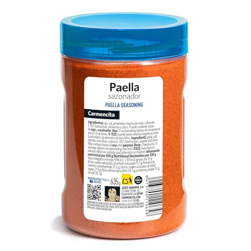 Carmencita Paella Seasoning Mix - Traditional Spanish Rice Spices Blend for Paella & Rice Dishes, A Blend of Garlic, Paprika, Pepper, Salt, and Cloves - Professional Catering Size 635g