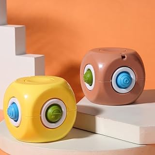 Stress Anxiety Pressure Relieving gyro Cube , Silicone Bubble Toys,Fidget Hand Toys for Adult & Kids,Sensory puzzles