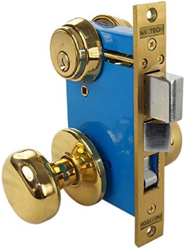 RHR Right Hand Reverse Double Cylinder Iron Gate Ornamental Mortise Lock Set with 2-1/2" Backset