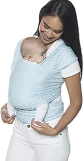 Ergobaby Aura Baby Wrap Carrier & Sling for Newborn to Toddlers up to 11kg (0-3 yrs), 100% Viscose, Comfort & Stretch with Built-in Storage Pocket, Indigo