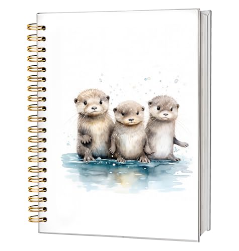Journal à spirale ligné loutre de mer pour amoureuse de nature