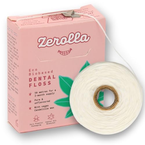 Zerolla Hilo dental ecológico a base de plantas - ¡Cera, Candelilla!