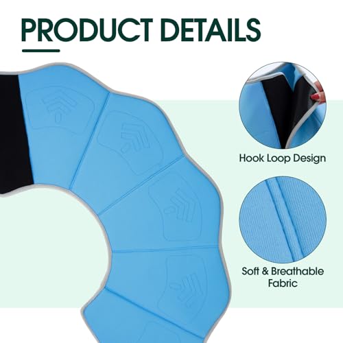 Image of Dog Cone Collar Alternative After Surgery - Comfortable Dog Neck Recovery E-Collar for Small, Medium & Large Dogs - Post-Surgery Protective Collar, Blue M