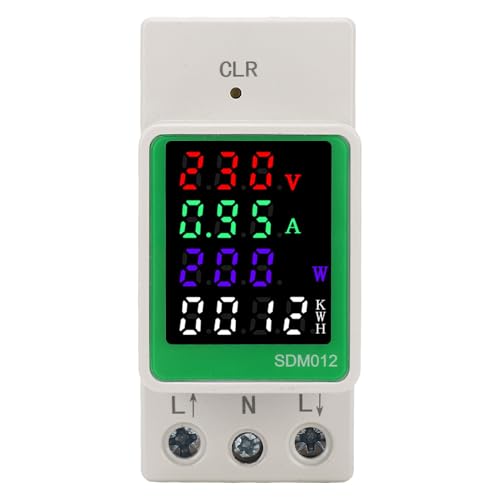 Moniteur d'électricité LED multifonction en cuivre rouge pour suivi précis domestique
