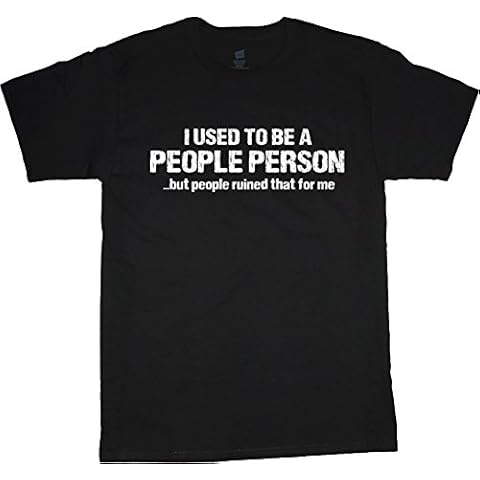 Decked Out Duds Men's Tall Tee Black Used to be People Person 5XL Tall Cover