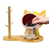 Bolon Per Caramelle Gatto - Statua Gatto in piedi Scultura Figurina, Per Chiavi,Decorazione per Interni per Ingresso Soggiorno Camera Comò e Confetteria