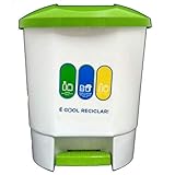 【Reciclaje compacto】Cubo de basura ecológico con 3 compartimentos.
