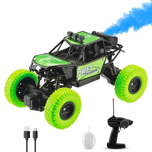 Image of GrandGlow GY-45 Rechargeable RC 4x4 Off-Road Rock Crawler with Spray Feature Toy | Best Gift for Kids | Smooth & Safe (Multicolor) (Pack of 1)