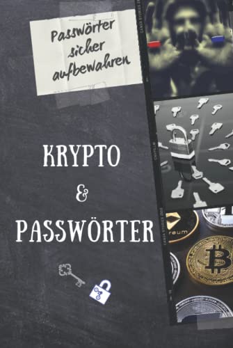 Krypto und Passwortbuch, zum sicheren aufbewahren von Wallet-Schlüssel, Passwörter und Zugangsdaten im Internet und online banking
